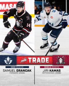 Samuel Drancak Traded To Vees For Jan Kamas